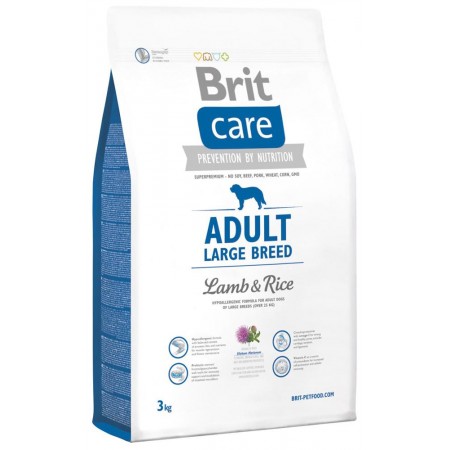Brit Care (Брит Кеа) Adult Lardge Breed (3 кг) корм для взрослых собак больших пород с ягненком и рисом